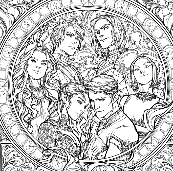 Court of thorns and roses coloring book