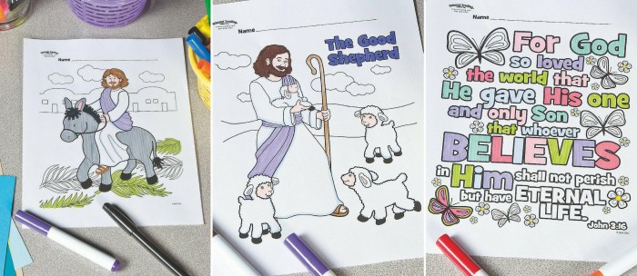 Religious coloring book pages